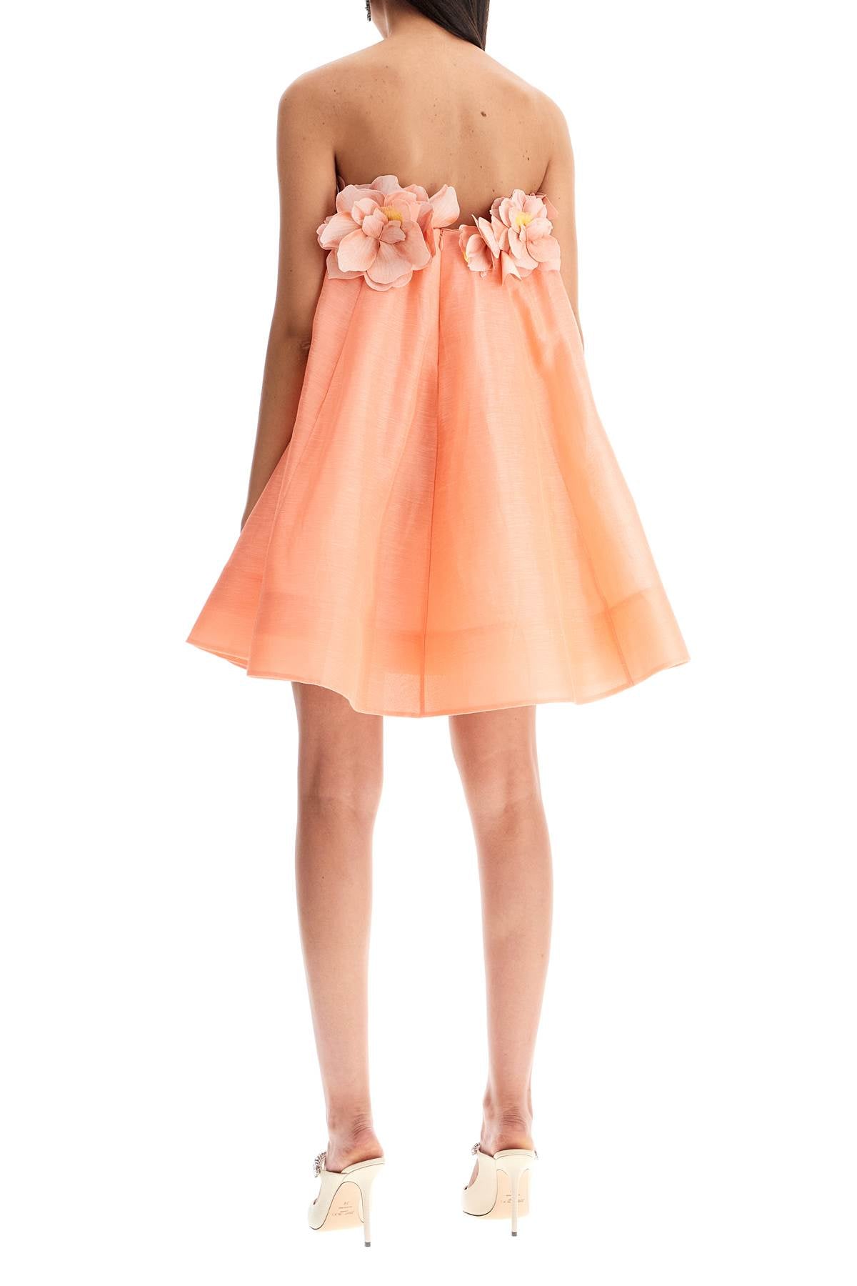 "mini organza dress with petal