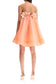 "mini organza dress with petal