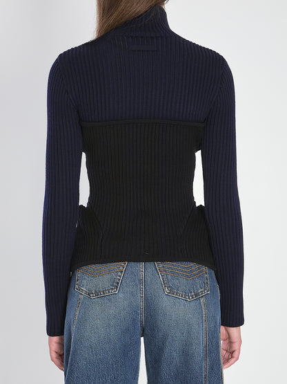 JEAN PAUL GAULTIER M ribbed knit pullover