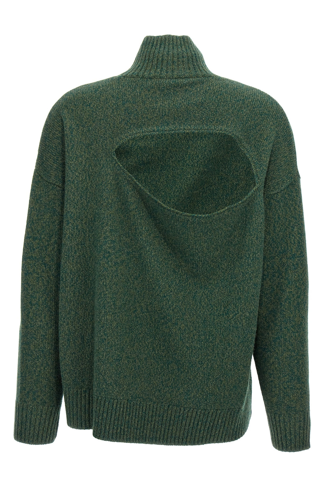 VICTORIA BECKHAM L convertible sweater in wool blend mouline
