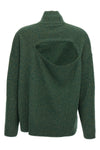 convertible sweater in wool blend mouline