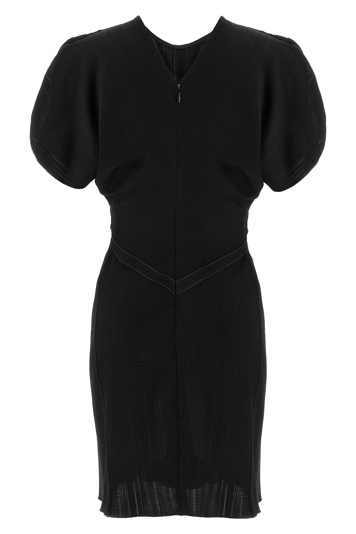 gathered waist mini dress in new viscose