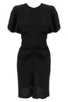gathered waist mini dress in new viscose