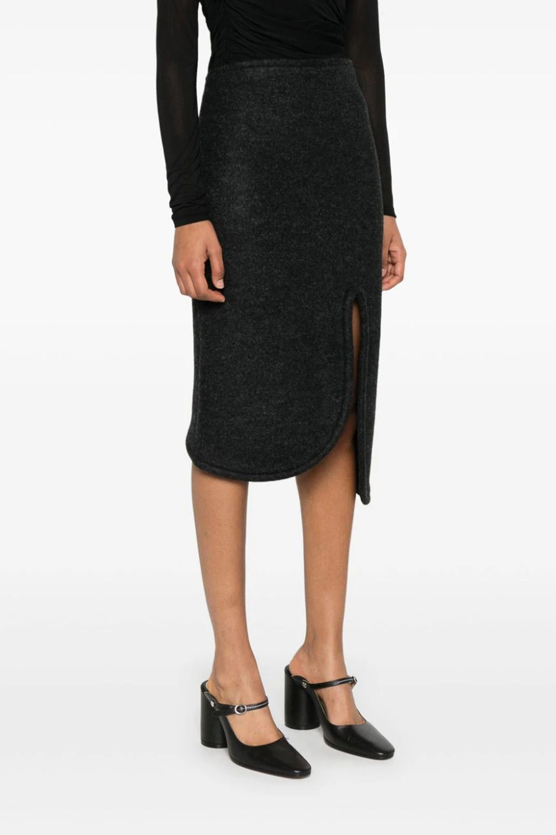 VICTORIA BECKHAM 10 padded tube detail wool skirt