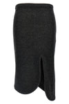 padded tube detail wool skirt