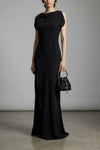 long carla dress in satin crepe