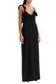 long dress with sculptural neckline