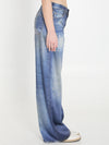 printed pants jeans effect