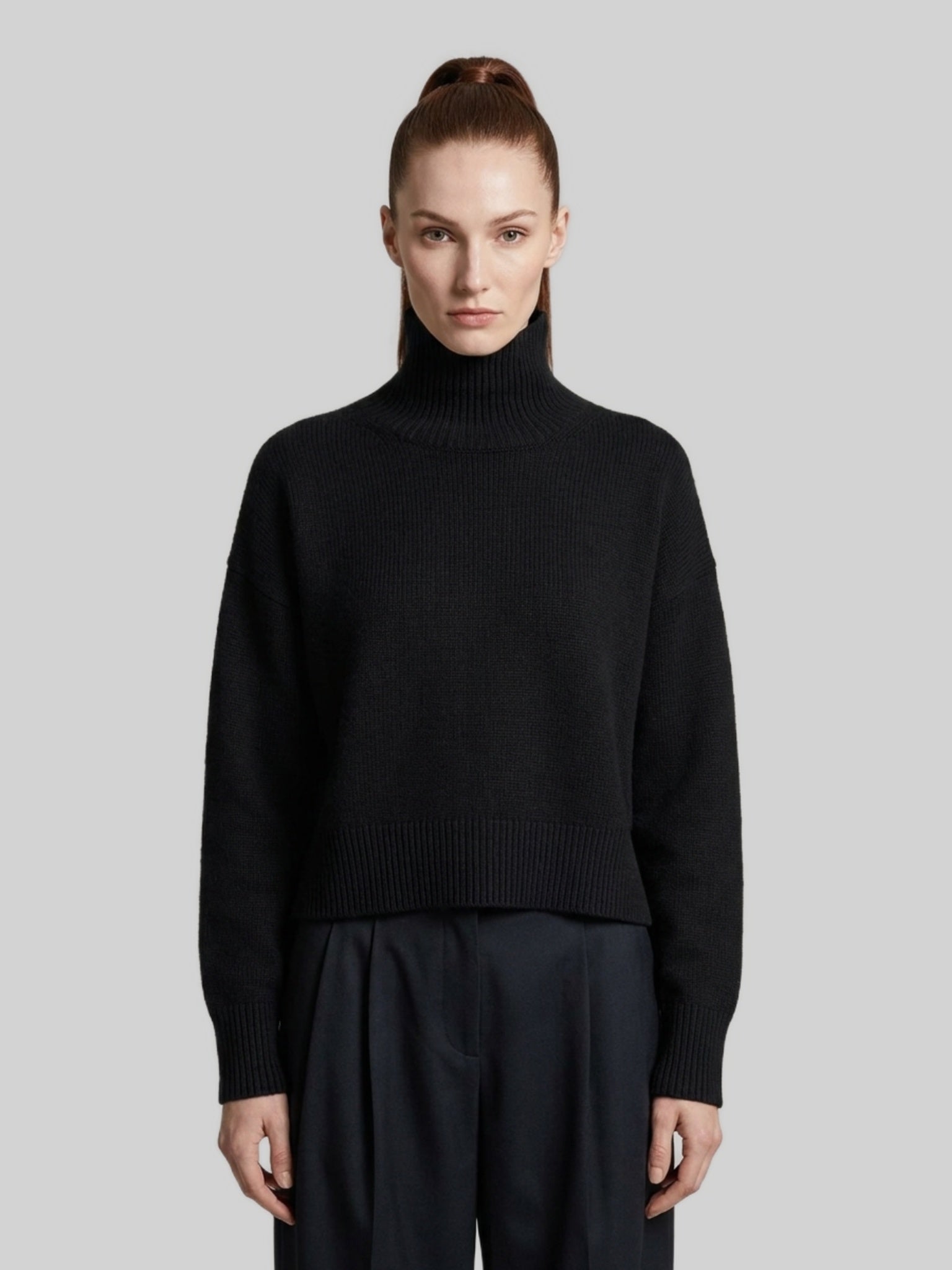 black jonah turtleneck sweater