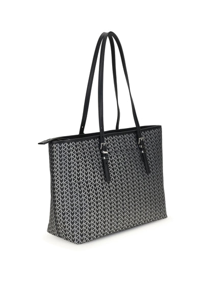 MICHAEL KORS OS quinn large jacquard logo tote bag