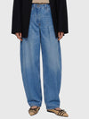 high-waist barrel-leg jeans
