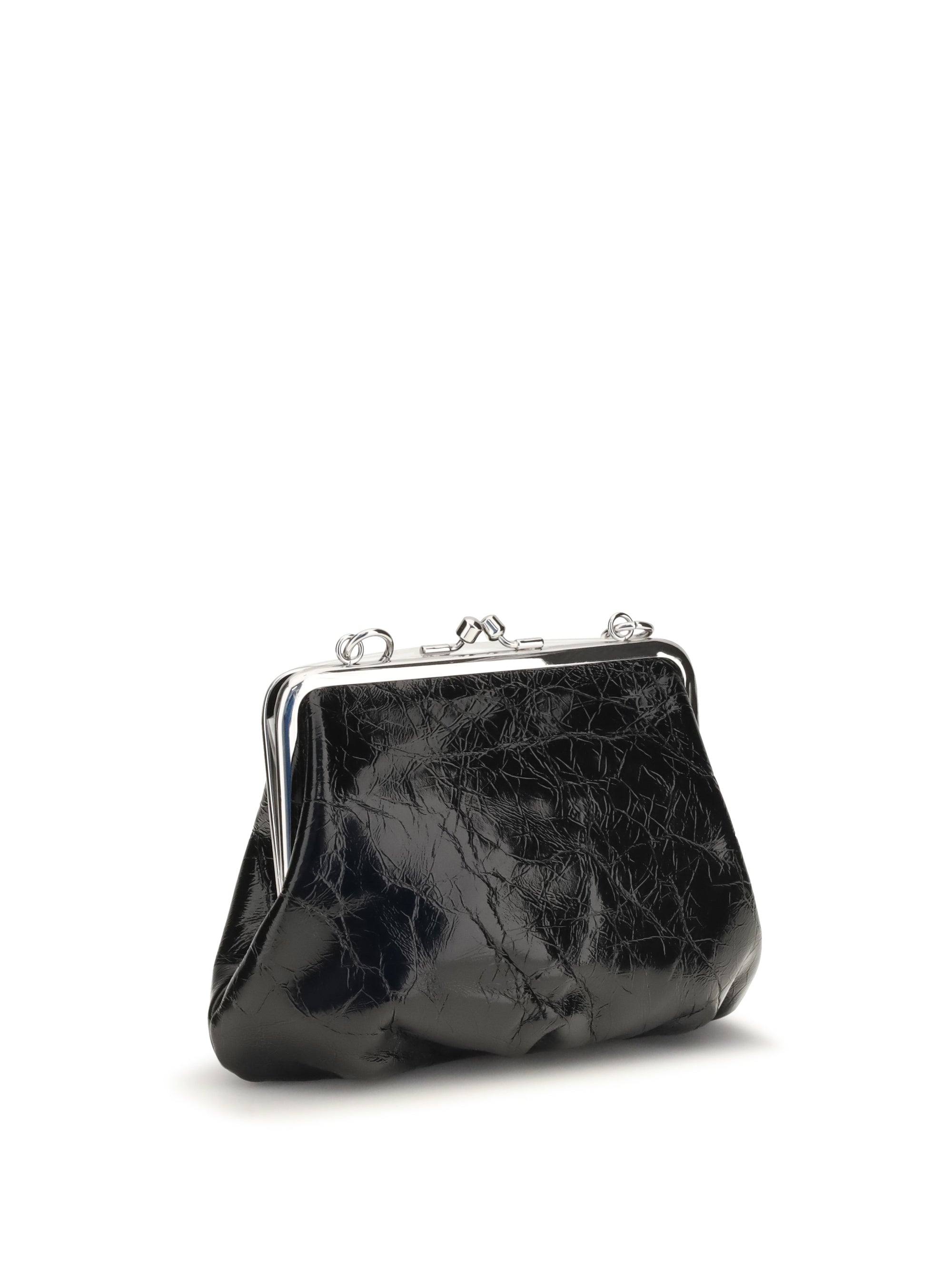 granny frame patent leather handbag