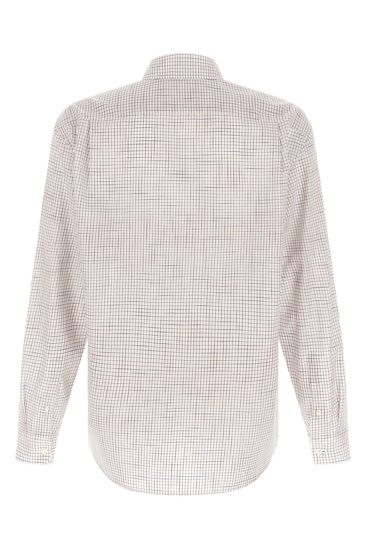 pompeo checked cotton chambray shirt