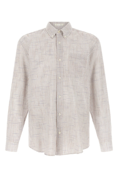 pompeo checked cotton chambray shirt