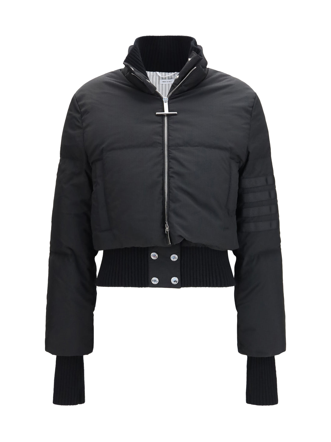 THOM BROWNE 40 short padded jacket with front zip