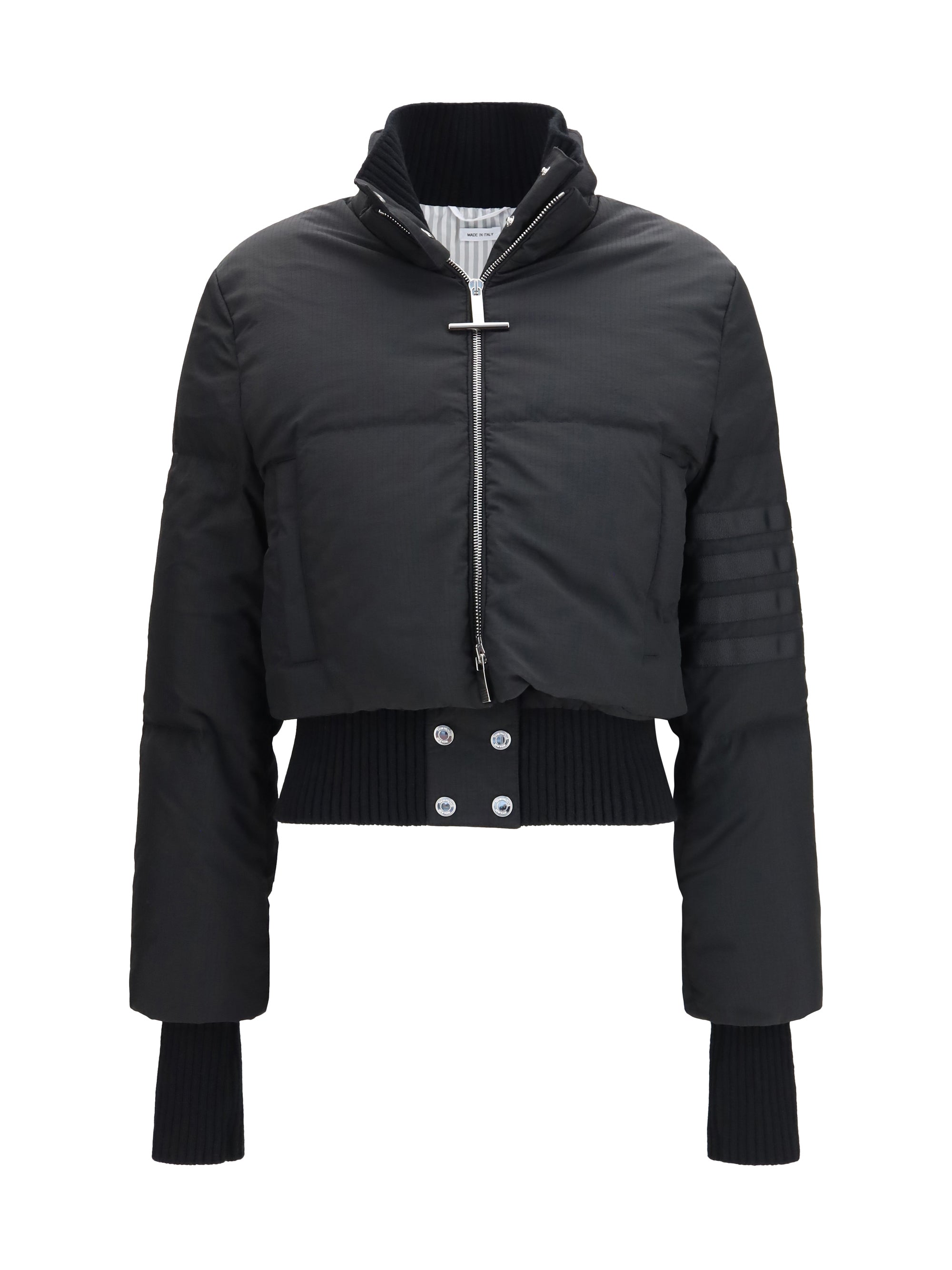 short padded jacket with front zip