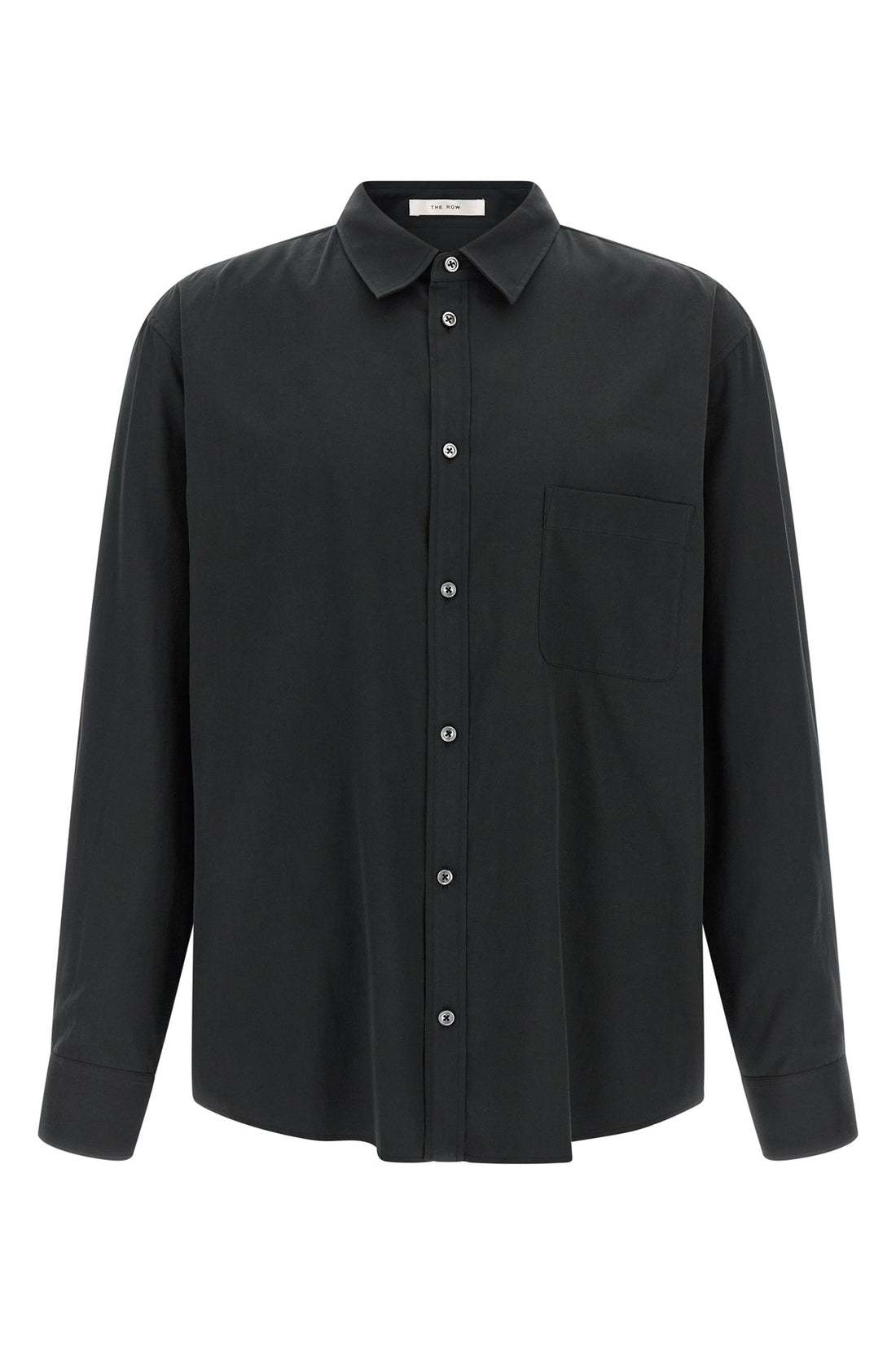 THE ROW L perlo shirt in garment-washed cotton poplin