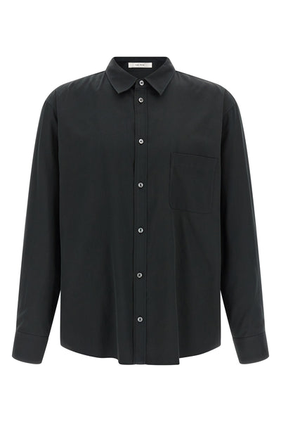 perlo shirt in garment-washed cotton poplin