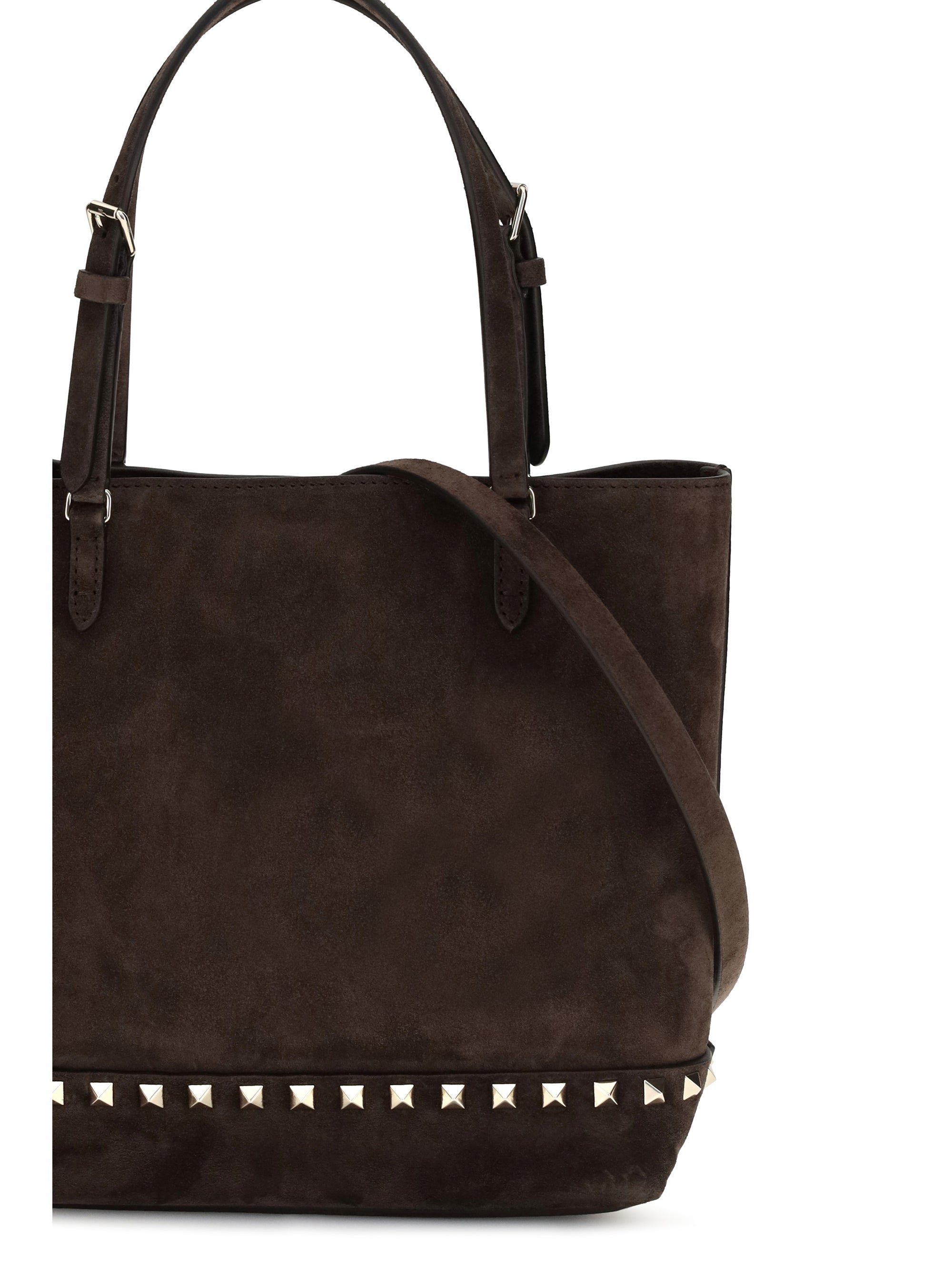 small rockstud suede tote bag