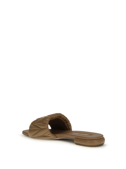MIU MIU 36 matelassé nappa leather sandals