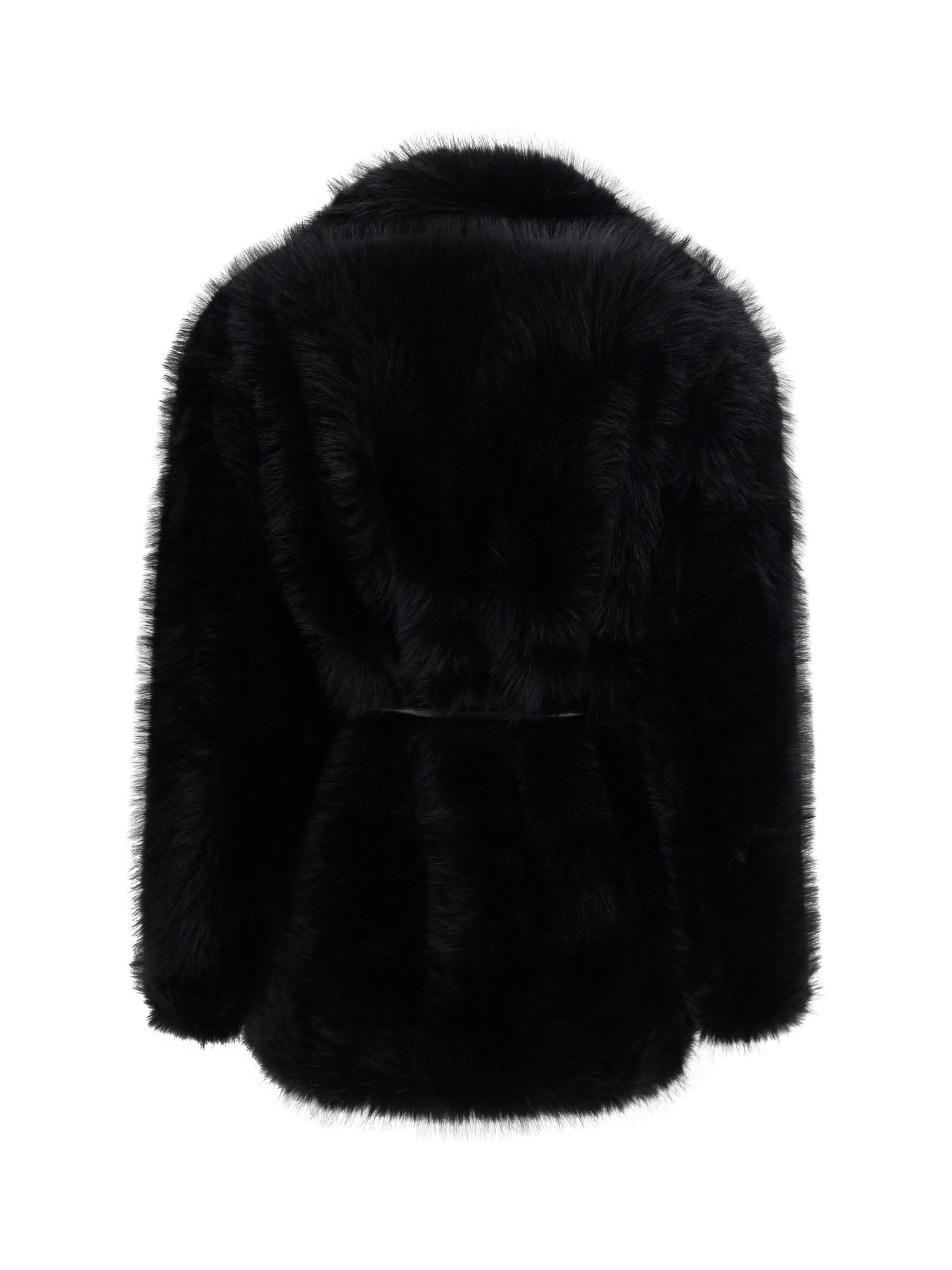 MAX MARA SPORTMAX L furry rosaria belted coat