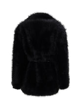 MAX MARA SPORTMAX L furry rosaria belted coat