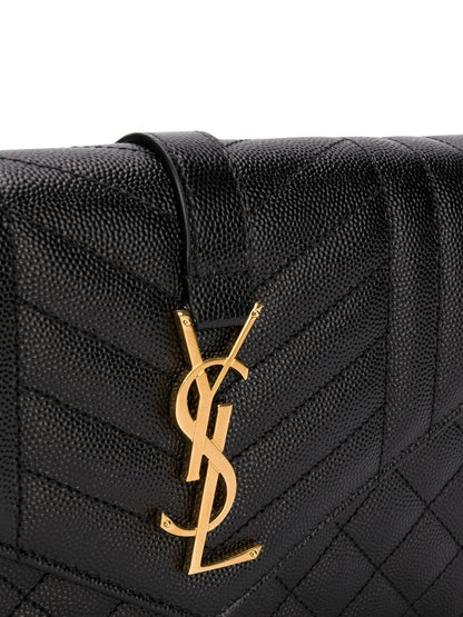 Envelope Quilted Chain Wallet