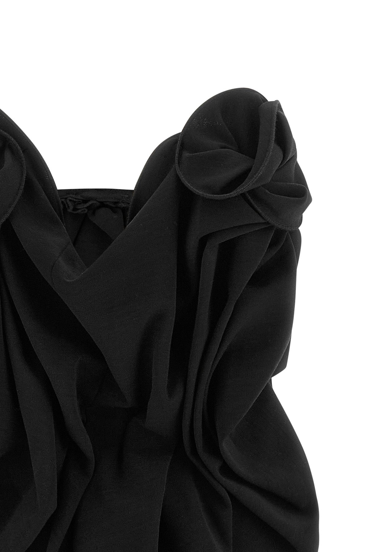 the off-the-shoulder corset top magda butrym 01 in fine structured wool stands