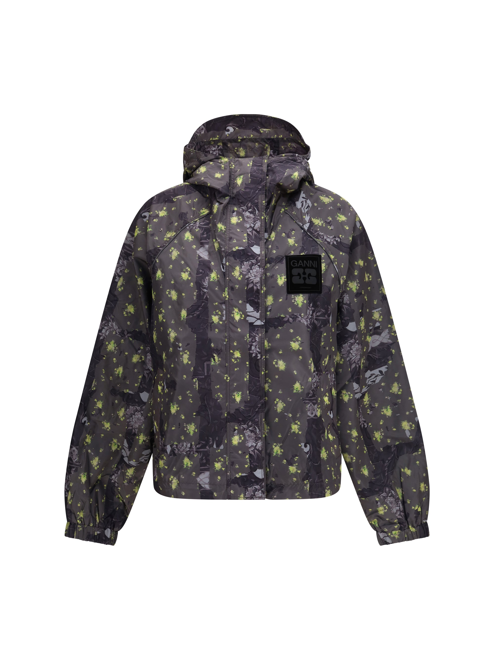 ultralight nylon jacket with floral print