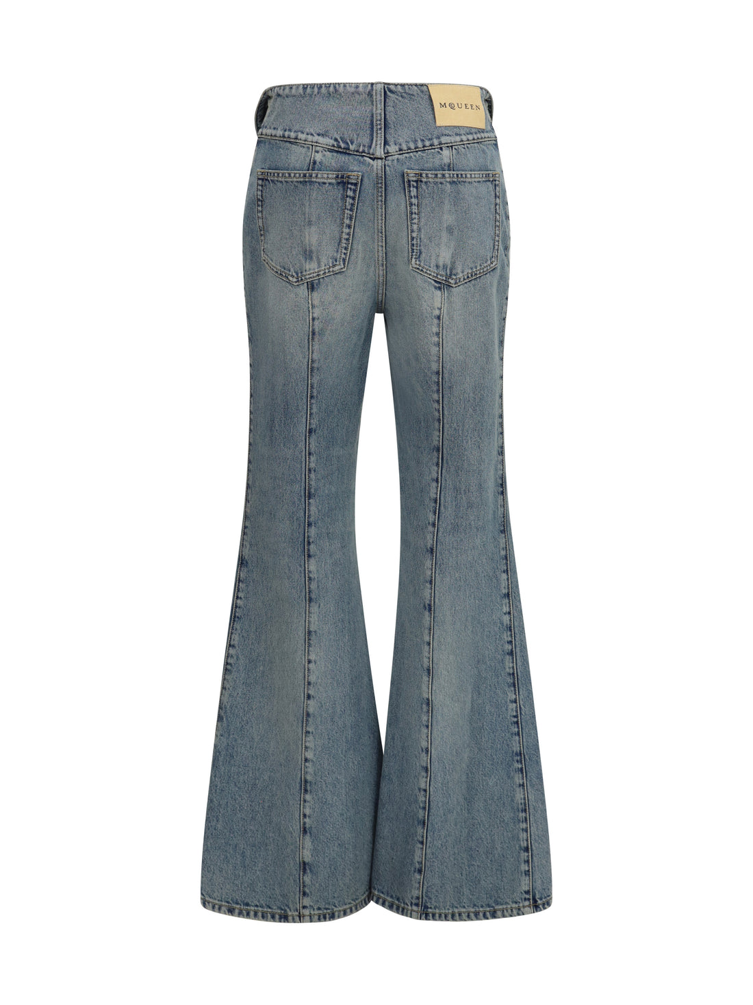 ALEXANDER MCQUEEN 26 high-waisted flared cotton denim jeans