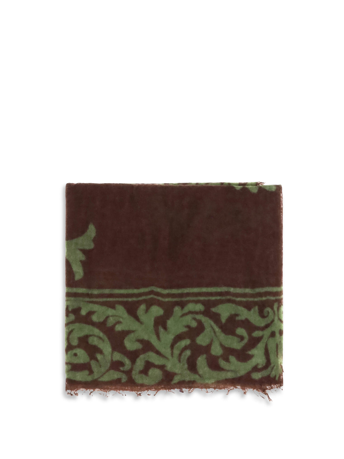MIRROR IN THE SKY OS soufflé cashmere scarf with baroque motif