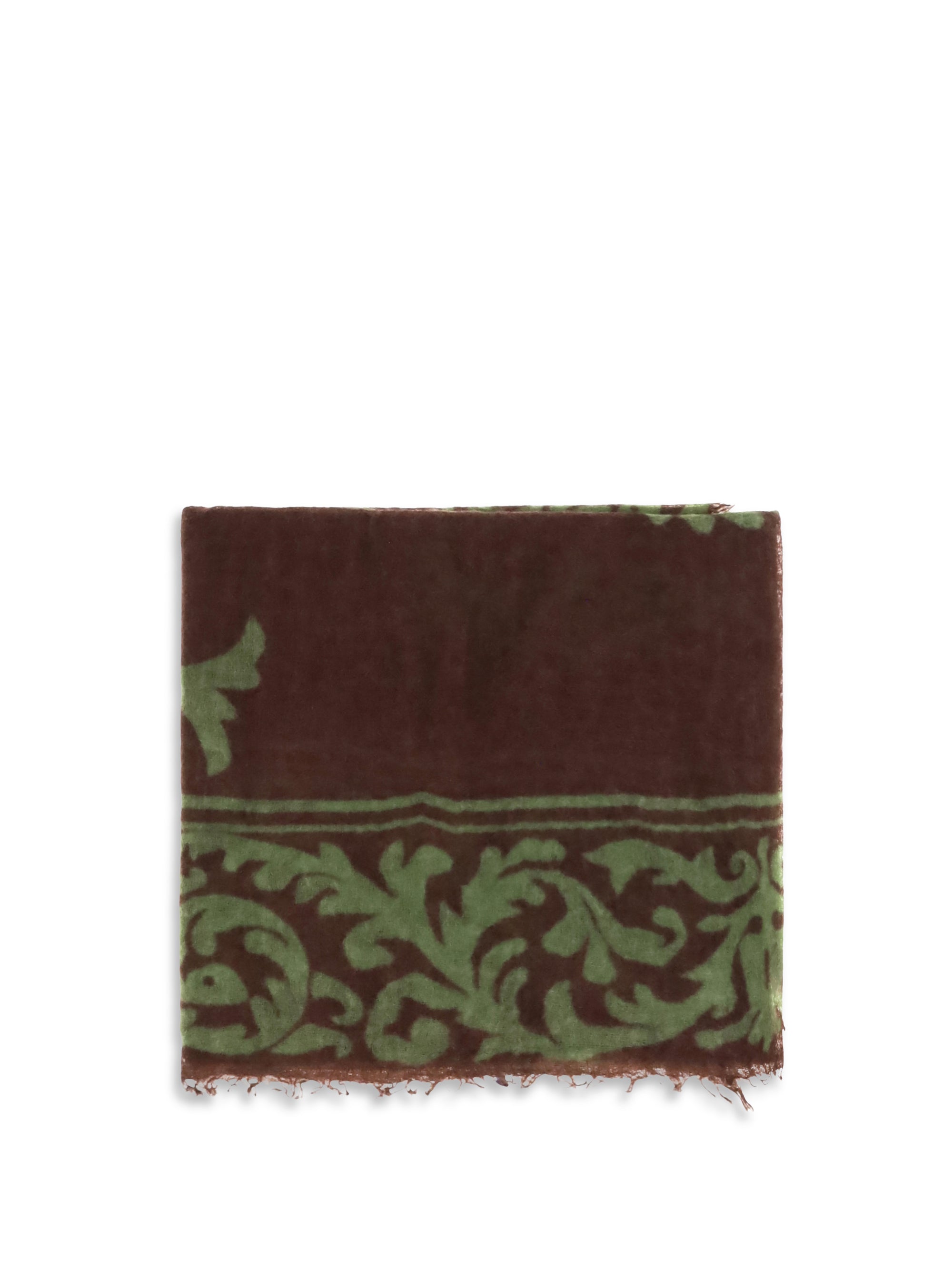 soufflé cashmere scarf with baroque motif