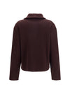 ribbed zip sweater