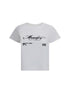 MONCLER XS logo crop t-shirt