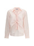 PRADA 38 shirt in cotton with a ribbon detail
