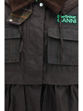 BARBOUR 6 waxed peplum jacket by barbour x ganni 