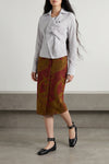 drunken two-tone striped cotton terry shirt