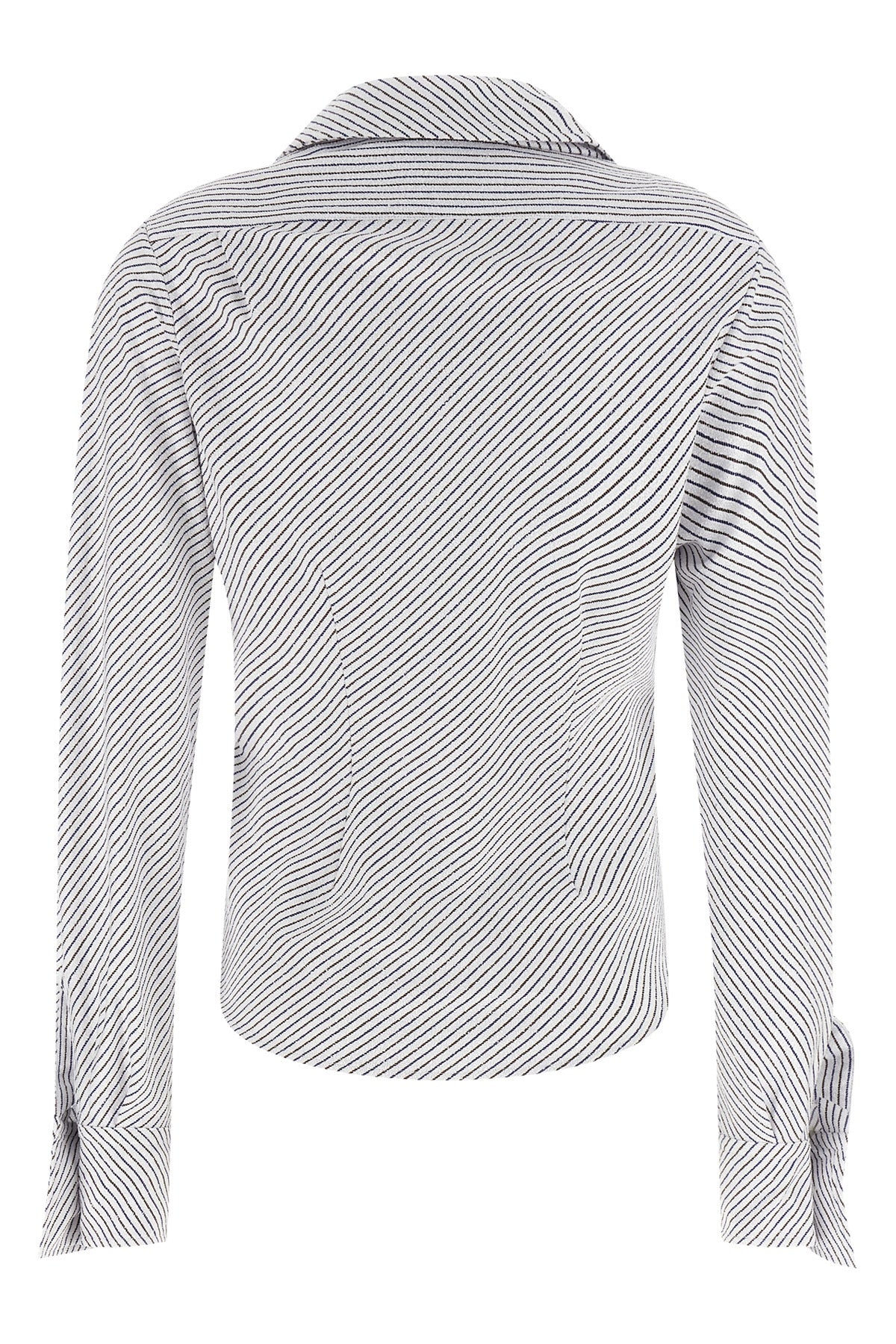 drunken two-tone striped cotton terry shirt