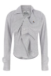 drunken two-tone striped cotton terry shirt