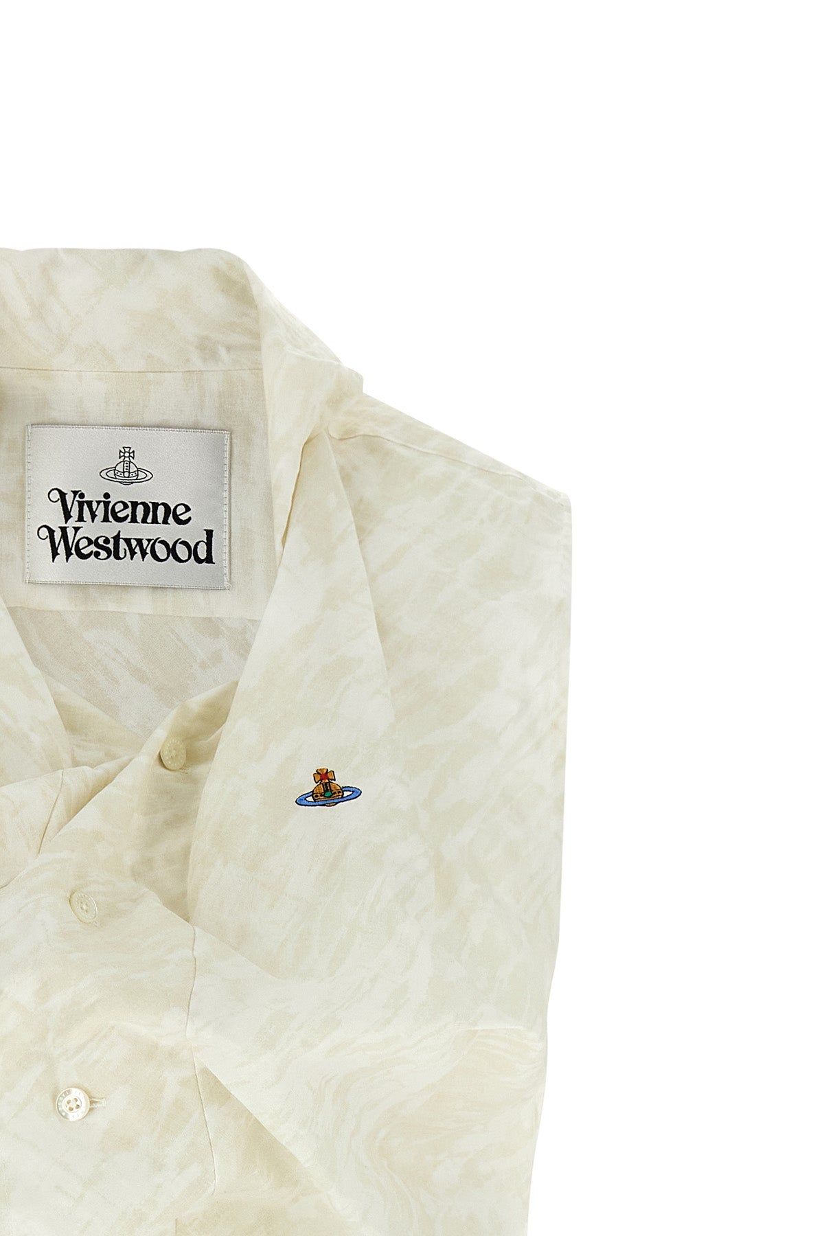 drunken shirt in embossed cotton poplin