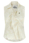 drunken shirt in embossed cotton poplin
