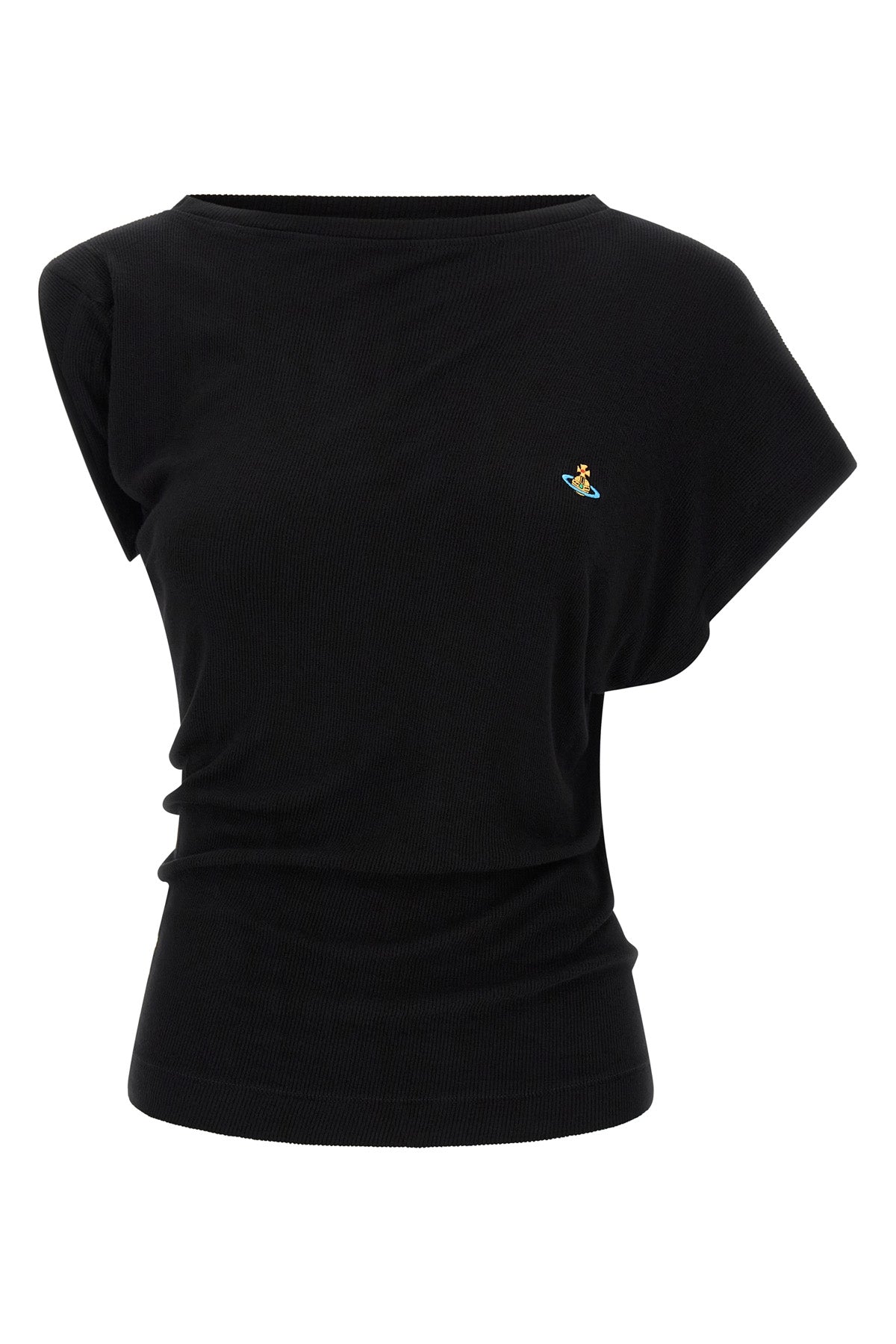 the vivienne westwood hebo top redefines knitwear codes through an asymmetrica