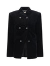rolo stretch-velvet double-breasted jacket
