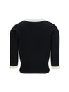bicolor v-neck cardigan
