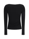 long-sleeve ruched top