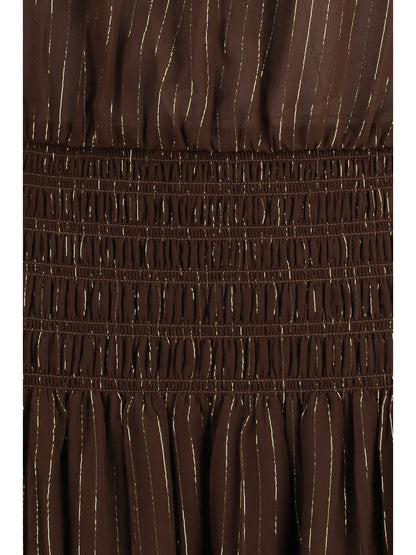 SELF-PORTRAIT 6 georgette off shoulder maxi dress