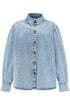 denim oversized shirt for women