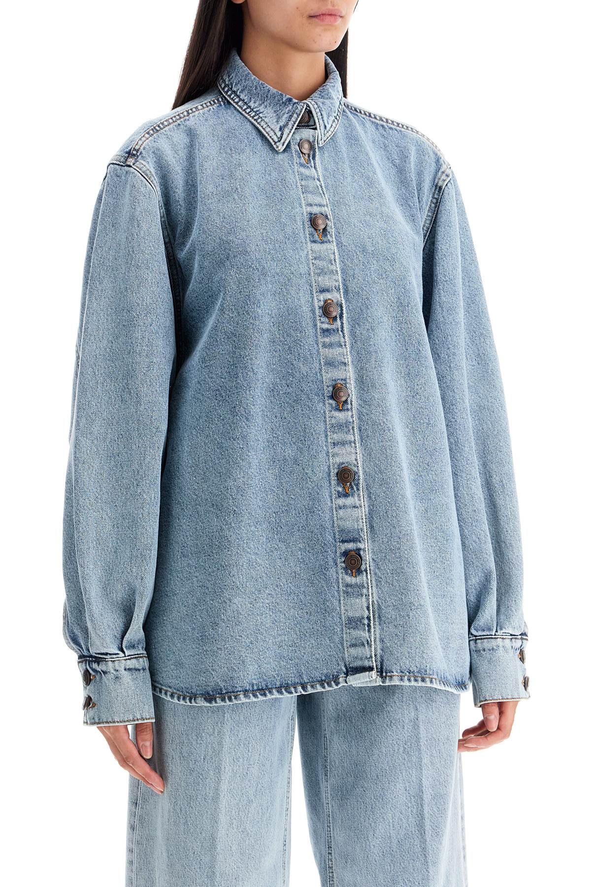 denim oversized shirt for women