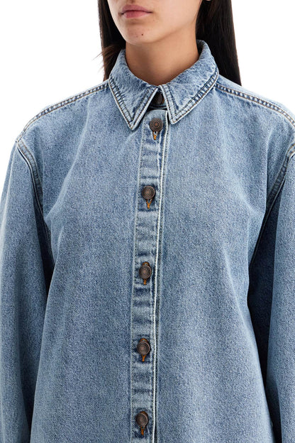 denim oversized shirt for women