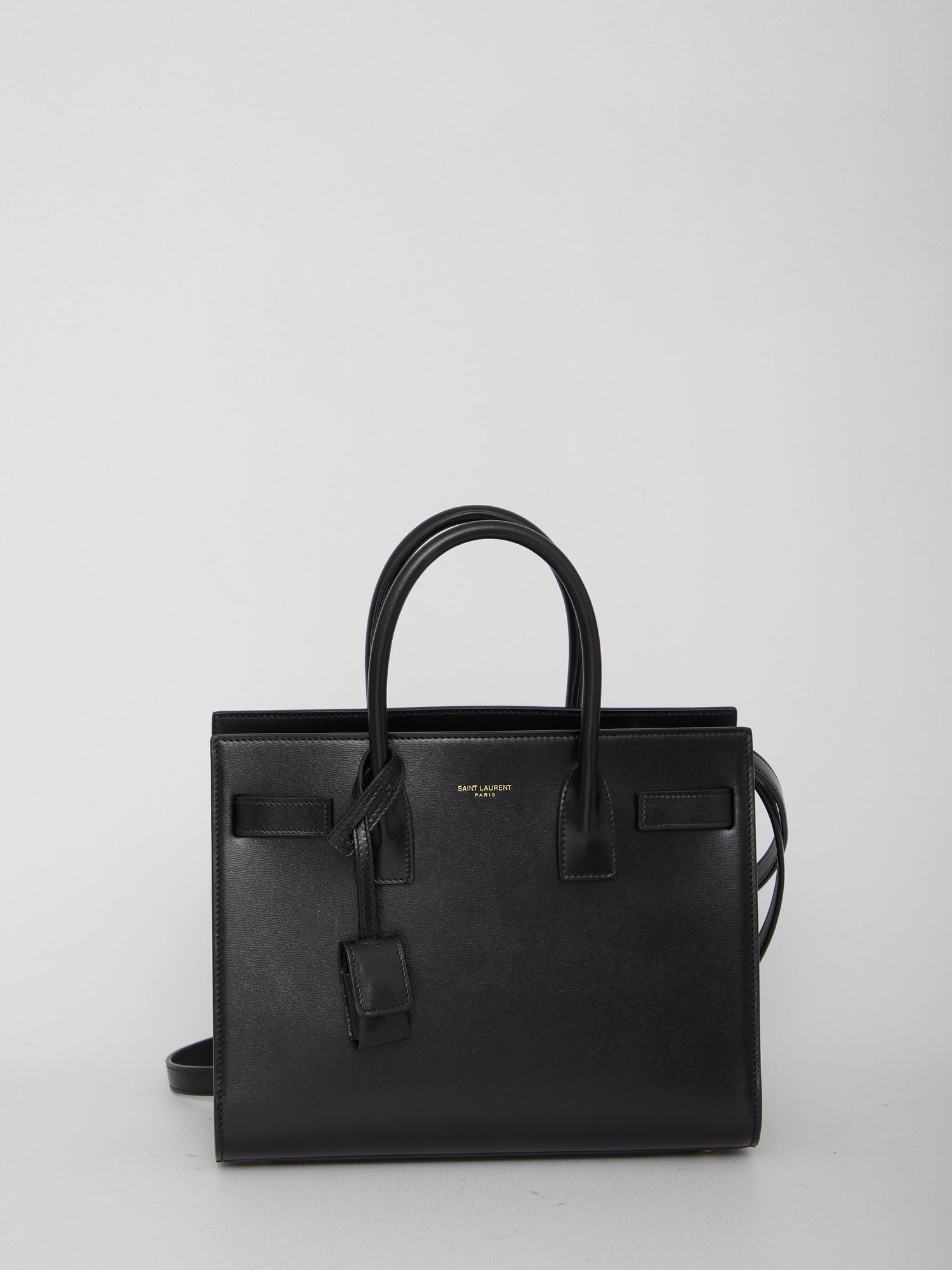 SAINT LAURENT OS sac de jour baby black bag 